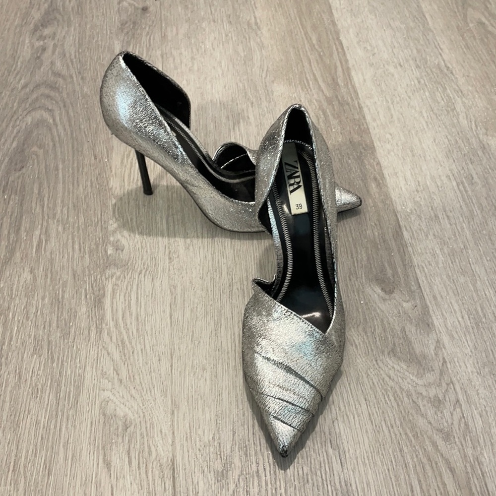 Silver Zara Heels